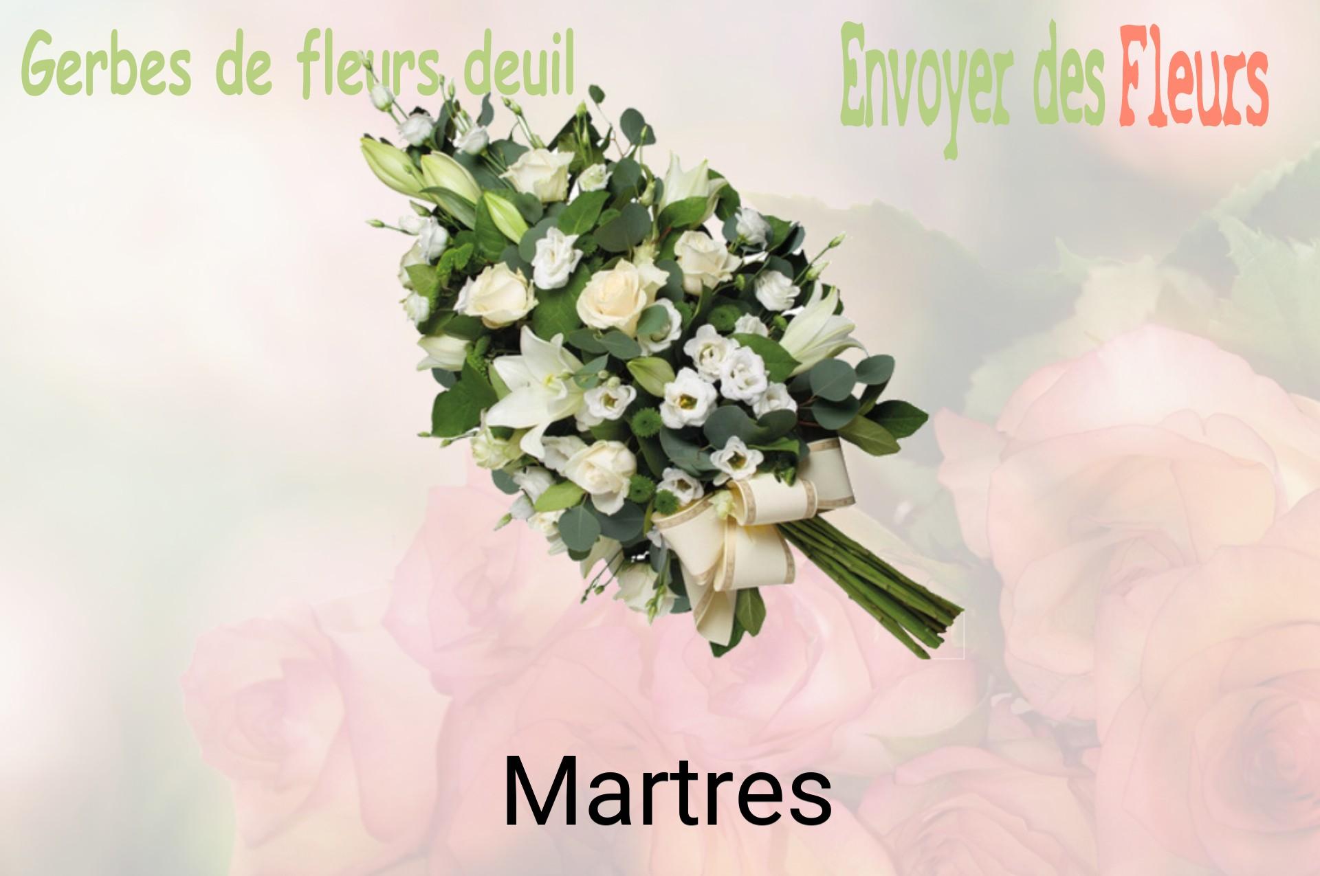 Gerbe de fleurs de deuil livrée à Martres